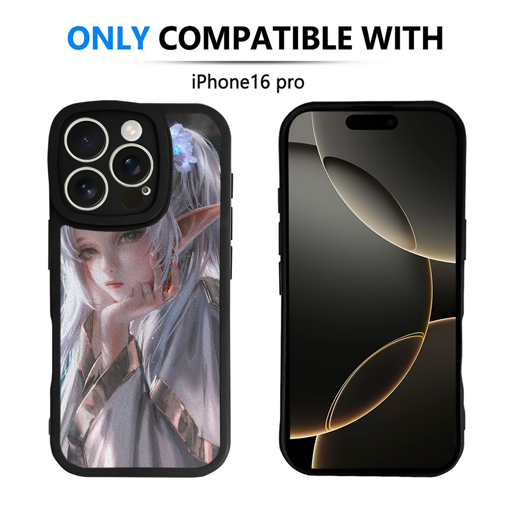 （画像用） 葬送のフリーレン Frieren 【iPhone 16シリーズ対応】シリコンスマホケース（レザー調） 材質：シリコン